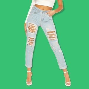 Boohoo Distressed Blue Jeans